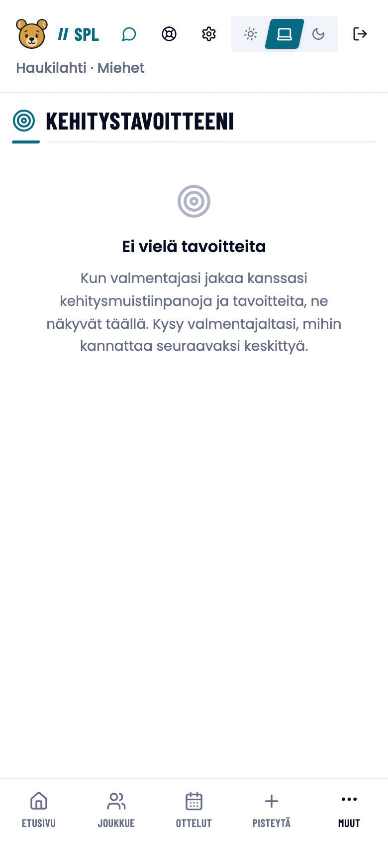 Kehitystavoitteeni-sivu